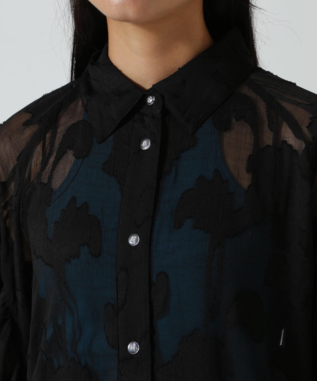 ANNA SUI NYC/アナ スイ エヌワイシー/ジャガード配色シャツ