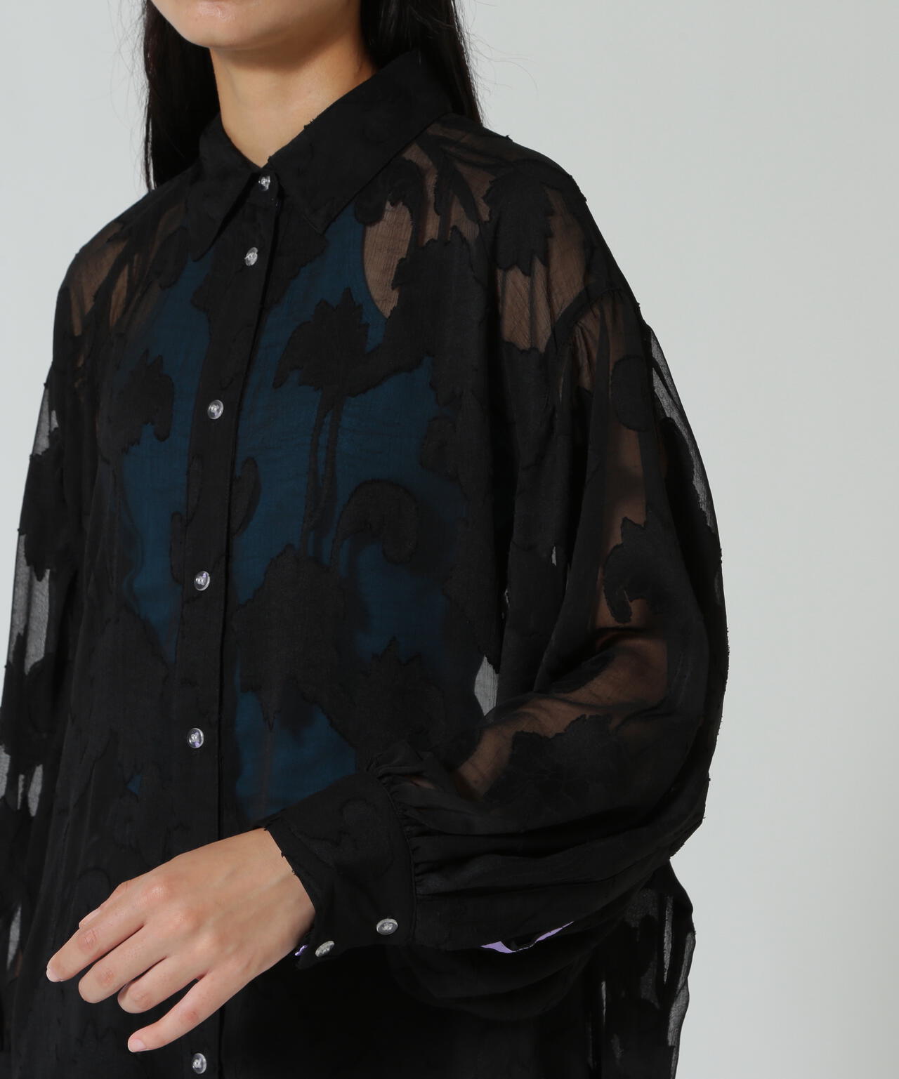 ANNA SUI NYC/アナ スイ エヌワイシー/ジャガード配色シャツ