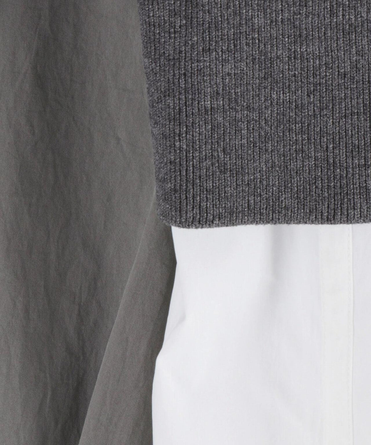 UN3D./アンスリード/KNIT VEST DOCKING SHIRT/ニットベストドッキングシャツ