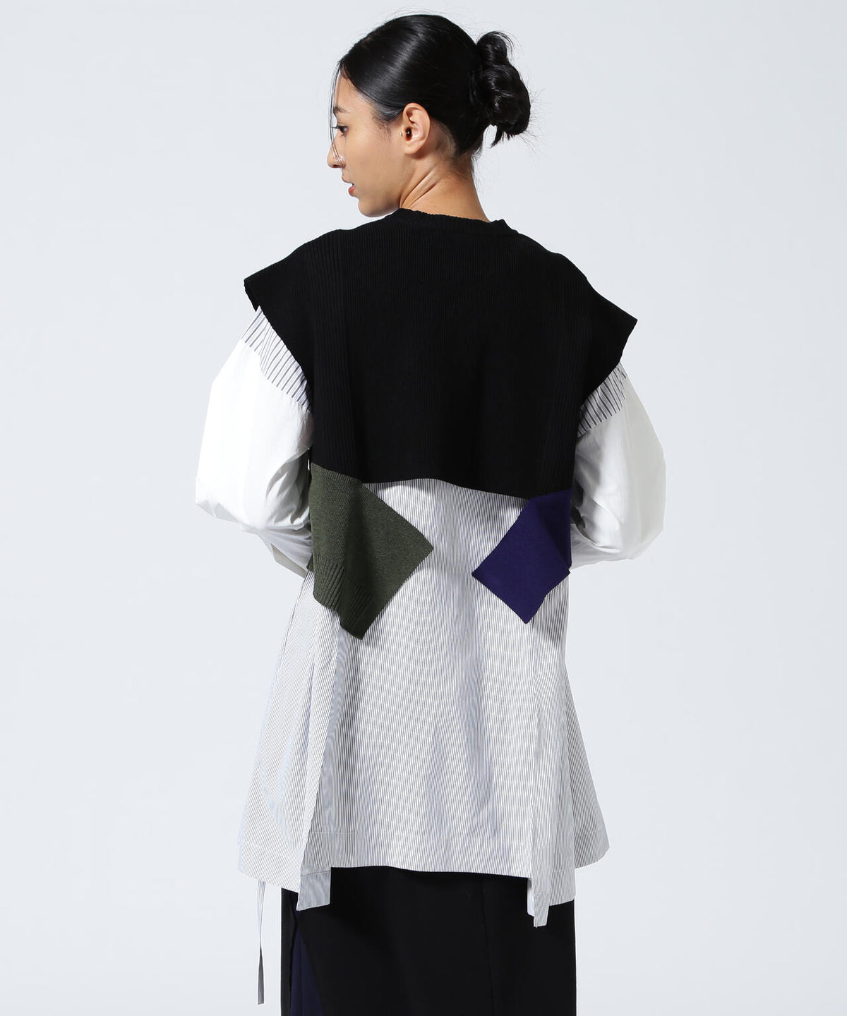 UN3D./アンスリード/KNIT VEST DOCKING SHIRT/ニットベストドッキングシャツ
