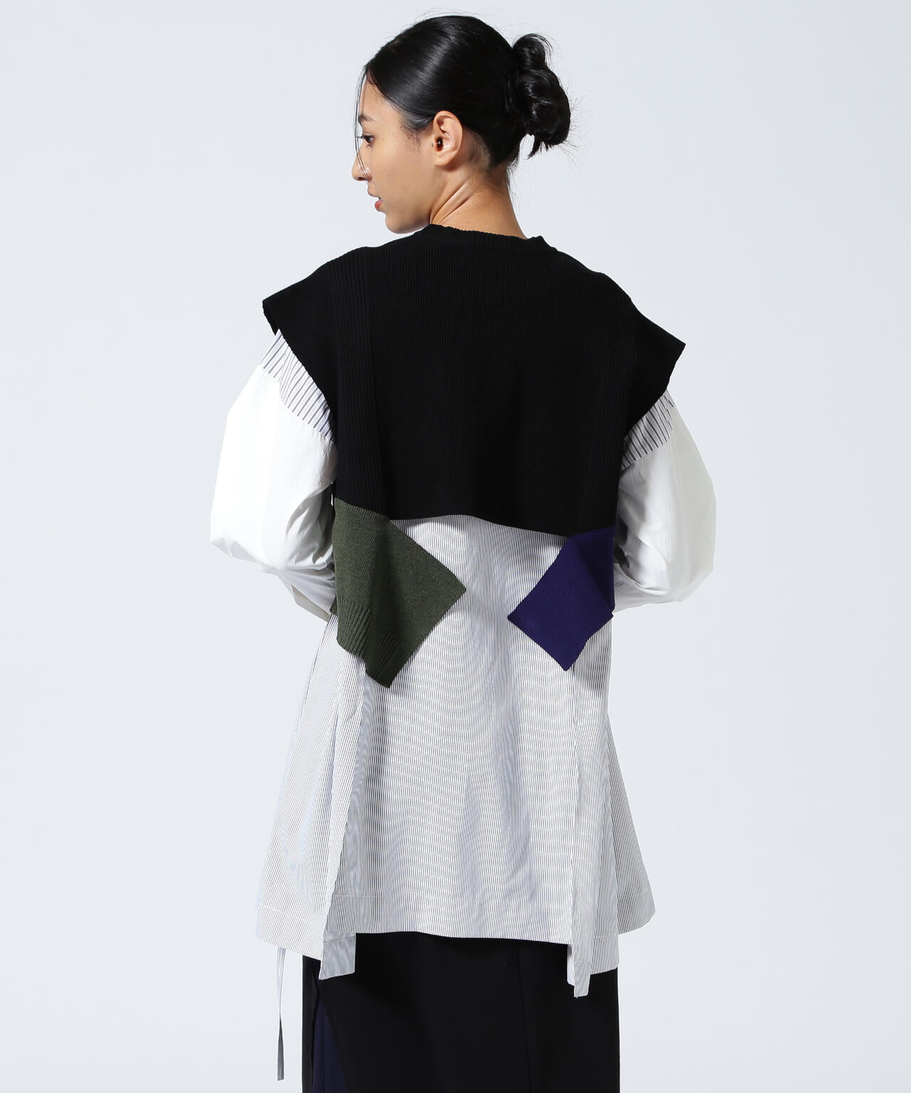 UN3D./アンスリード/KNIT VEST DOCKING SHIRT/ニットベストドッキングシャツ