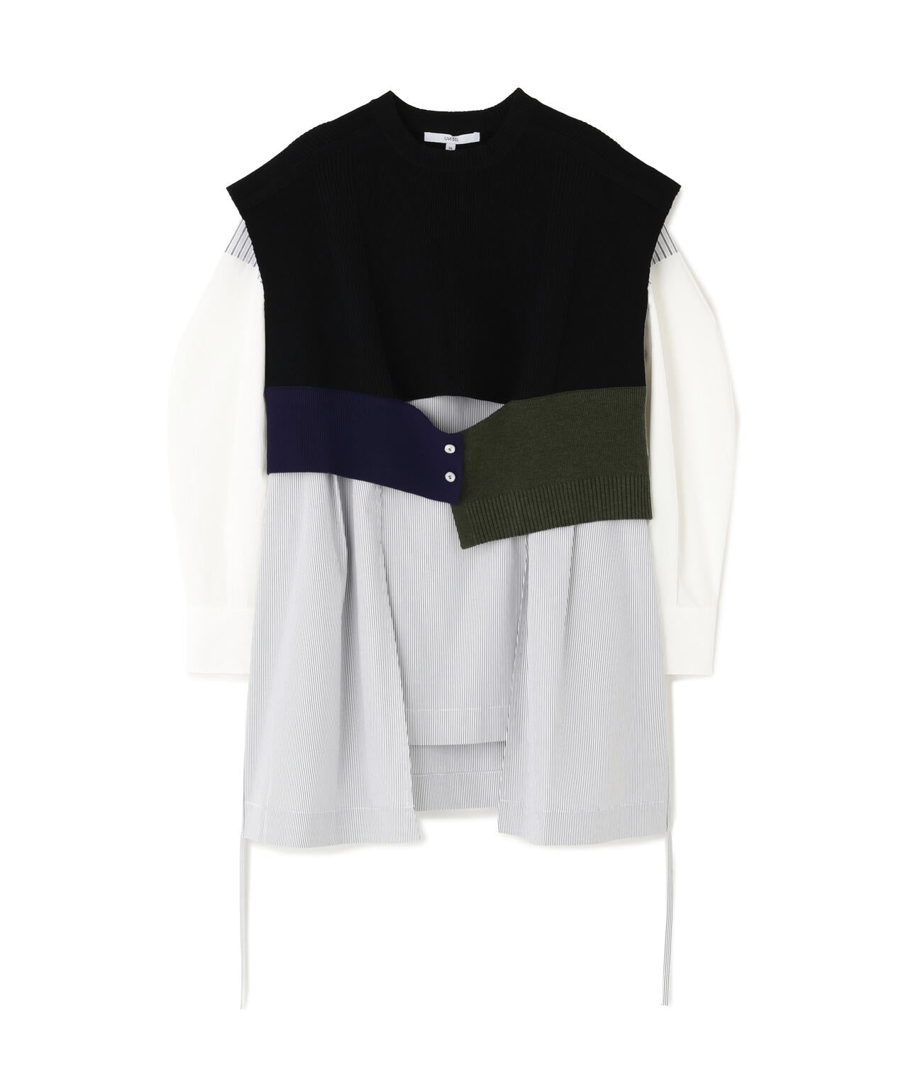 UN3D./アンスリード/KNIT VEST DOCKING SHIRT/ニットベストドッキングシャツ