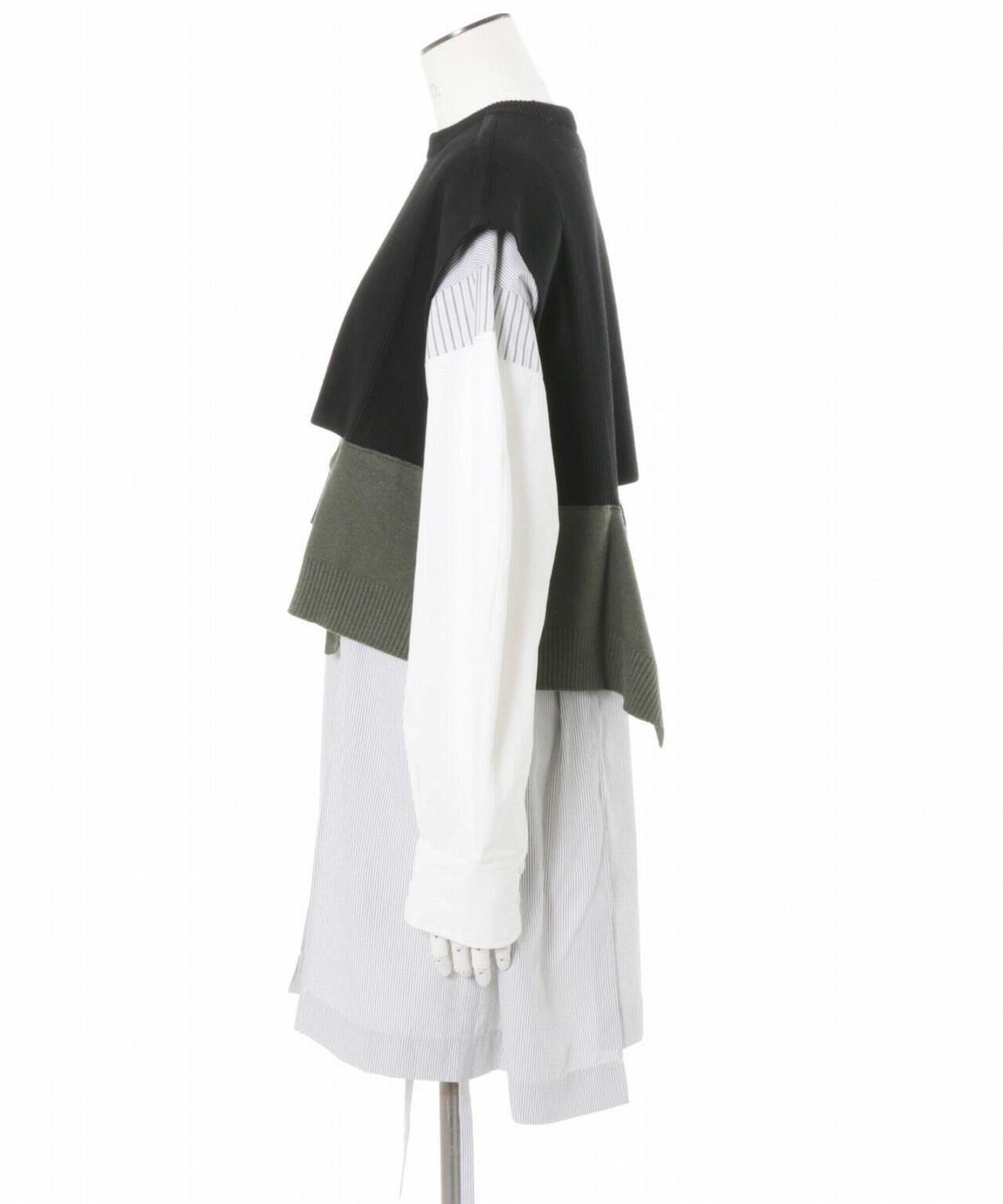 UN3D./アンスリード/KNIT VEST DOCKING SHIRT/ニットベストドッキングシャツ