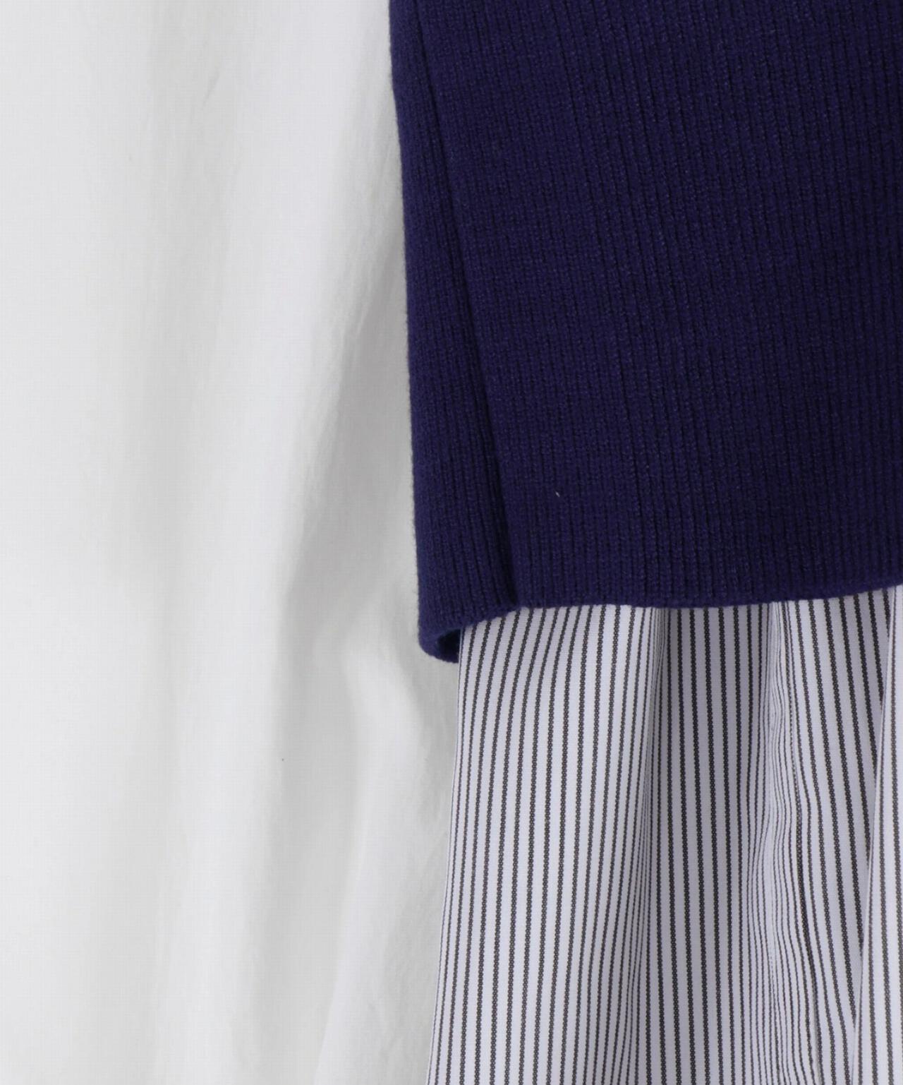 UN3D./アンスリード/KNIT VEST DOCKING SHIRT/ニットベストドッキングシャツ