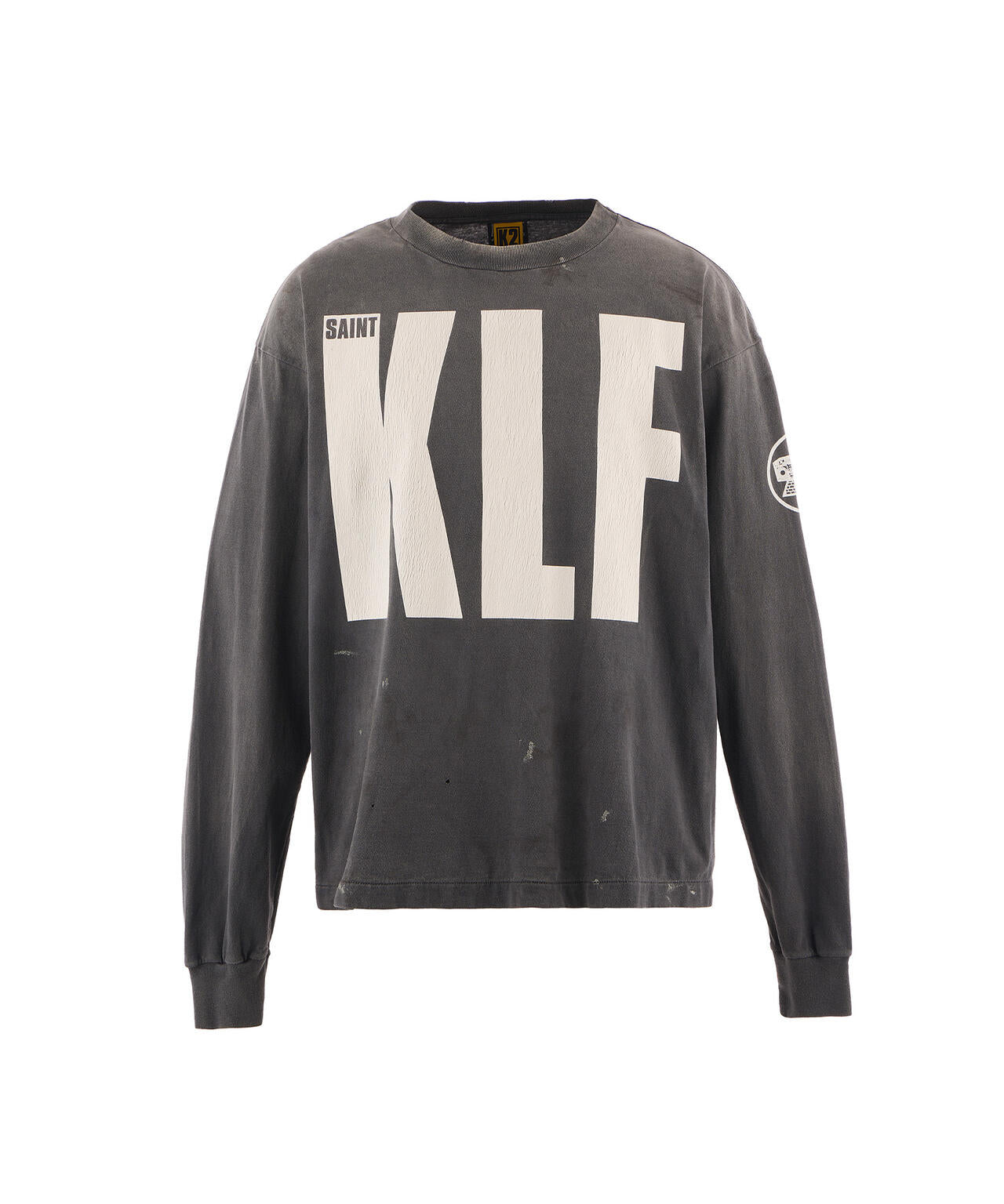 SAINT MICHAEL/セントマイケル/KLF_LS TEE/WHITE KLF BLACK