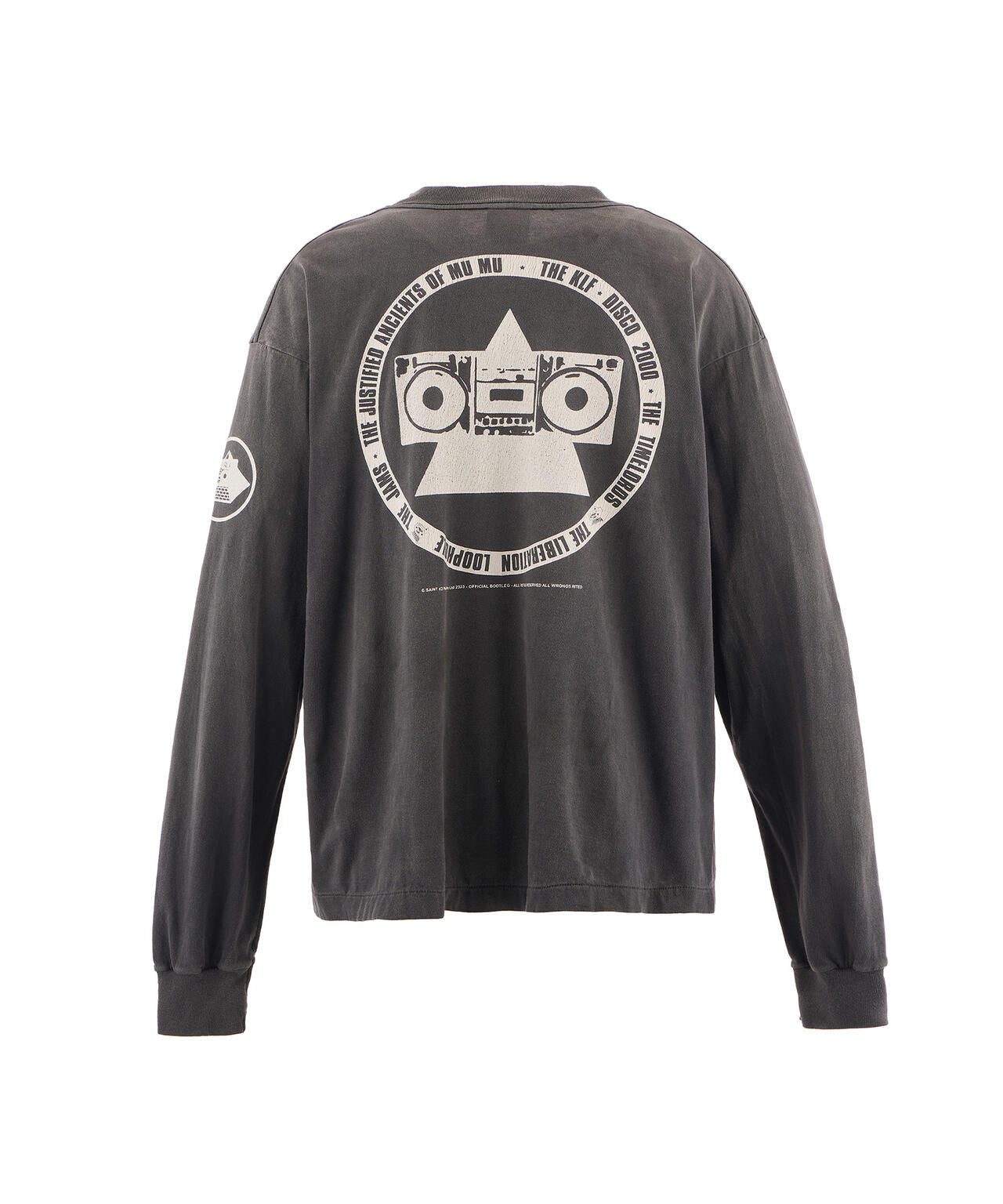 SAINT MICHAEL/セントマイケル/KLF_LS TEE/WHITE KLF BLACK