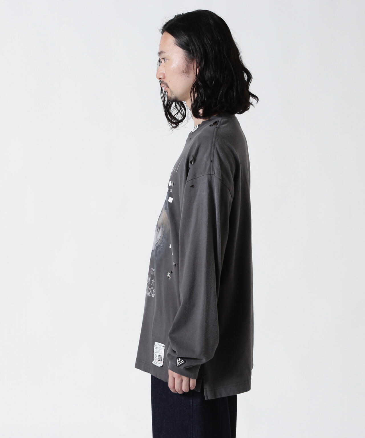 Maison MIHARAYASUHIRO/メゾン ミハラヤスヒロ/EMBELLISHED DISTRESSED L/S TEE