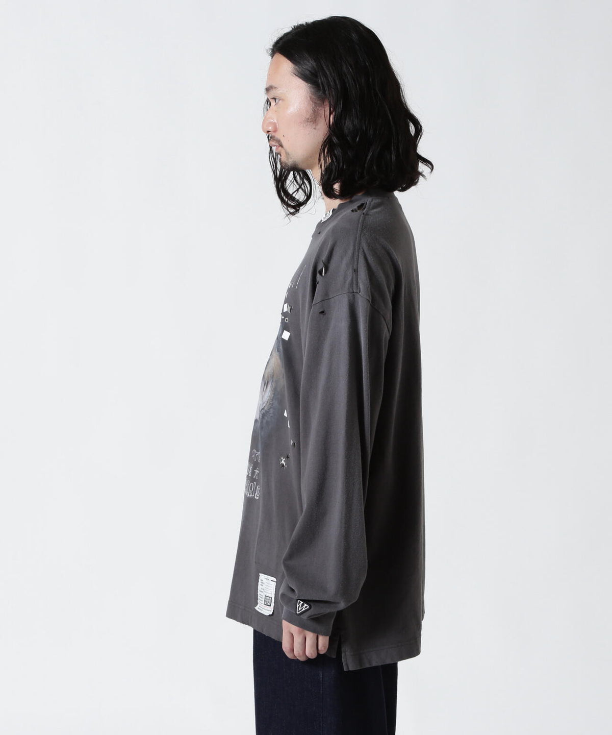 Maison MIHARAYASUHIRO/メゾン ミハラヤスヒロ/EMBELLISHED DISTRESSED L/S TEE