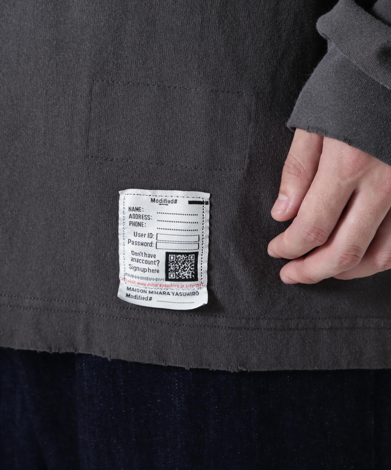 Maison MIHARAYASUHIRO/メゾン ミハラヤスヒロ/EMBELLISHED DISTRESSED L/S TEE