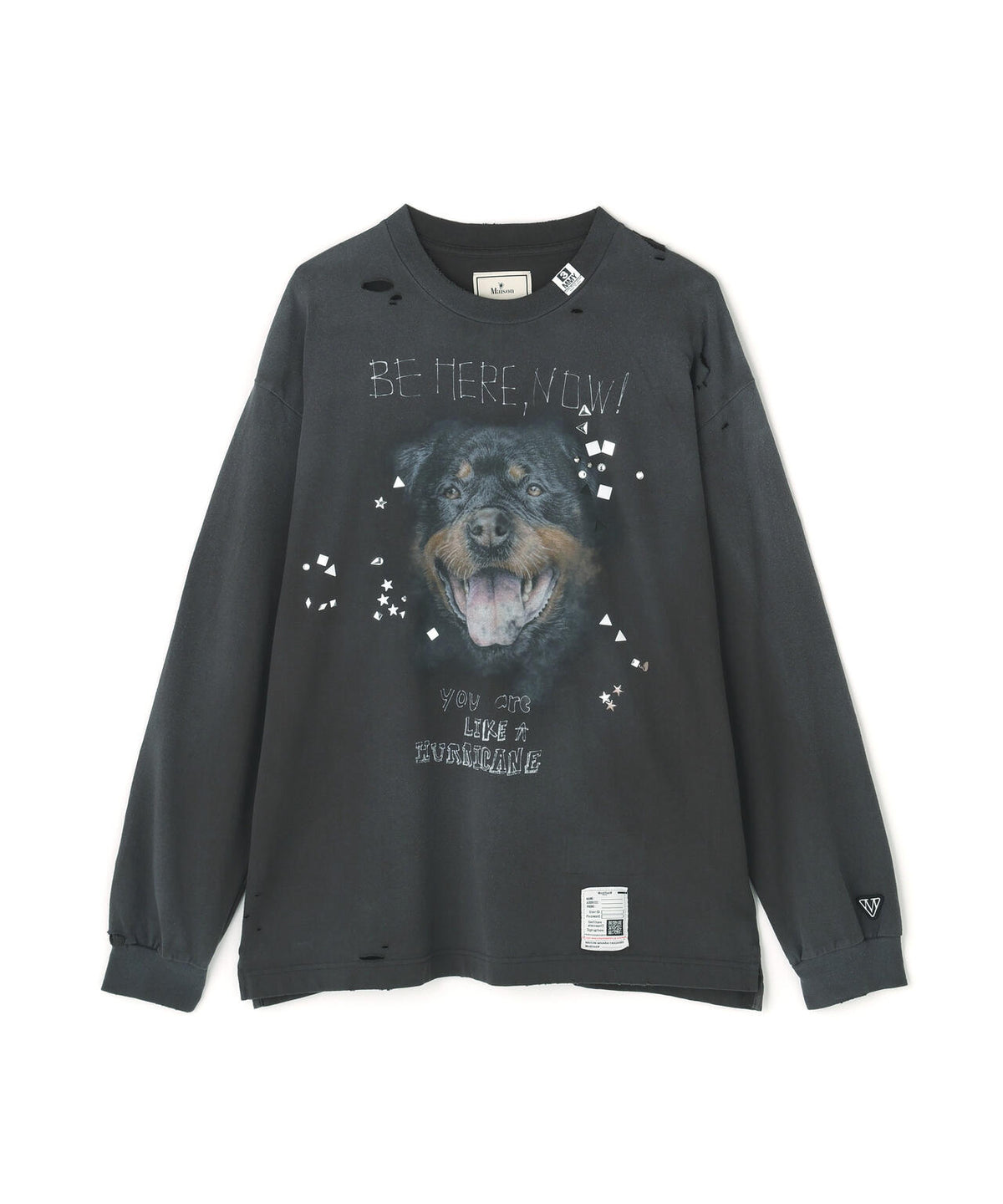 Maison MIHARAYASUHIRO/メゾン ミハラヤスヒロ/EMBELLISHED DISTRESSED L/S TEE