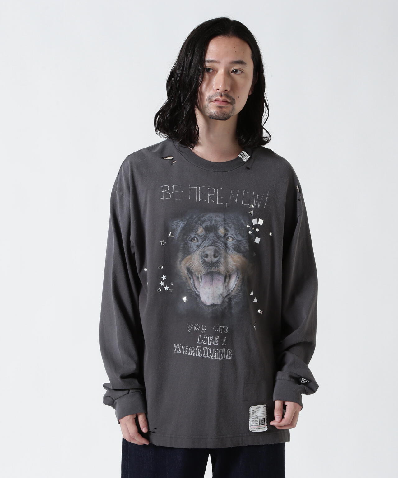 Maison MIHARAYASUHIRO/メゾン ミハラヤスヒロ/EMBELLISHED DISTRESSED L/S TEE