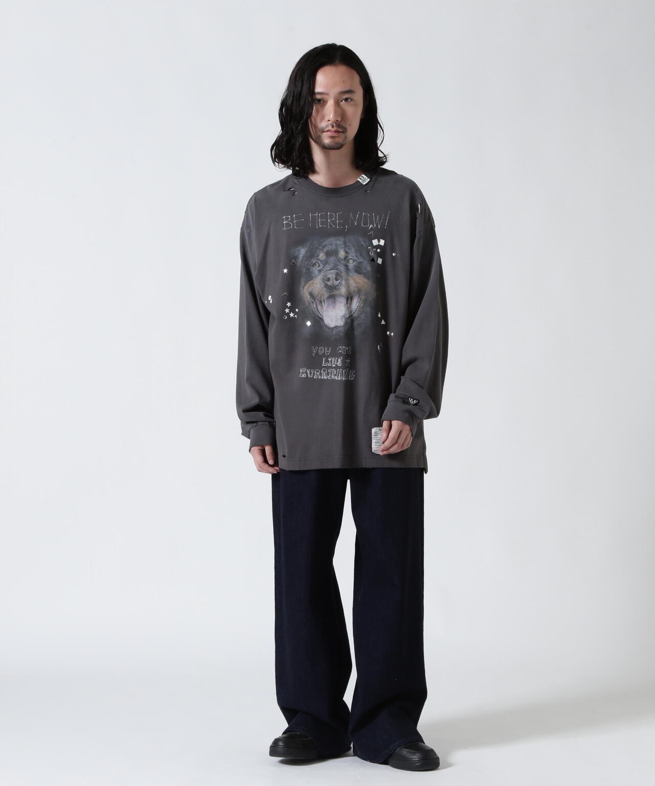 Maison MIHARAYASUHIRO/メゾン ミハラヤスヒロ/EMBELLISHED DISTRESSED L/S TEE