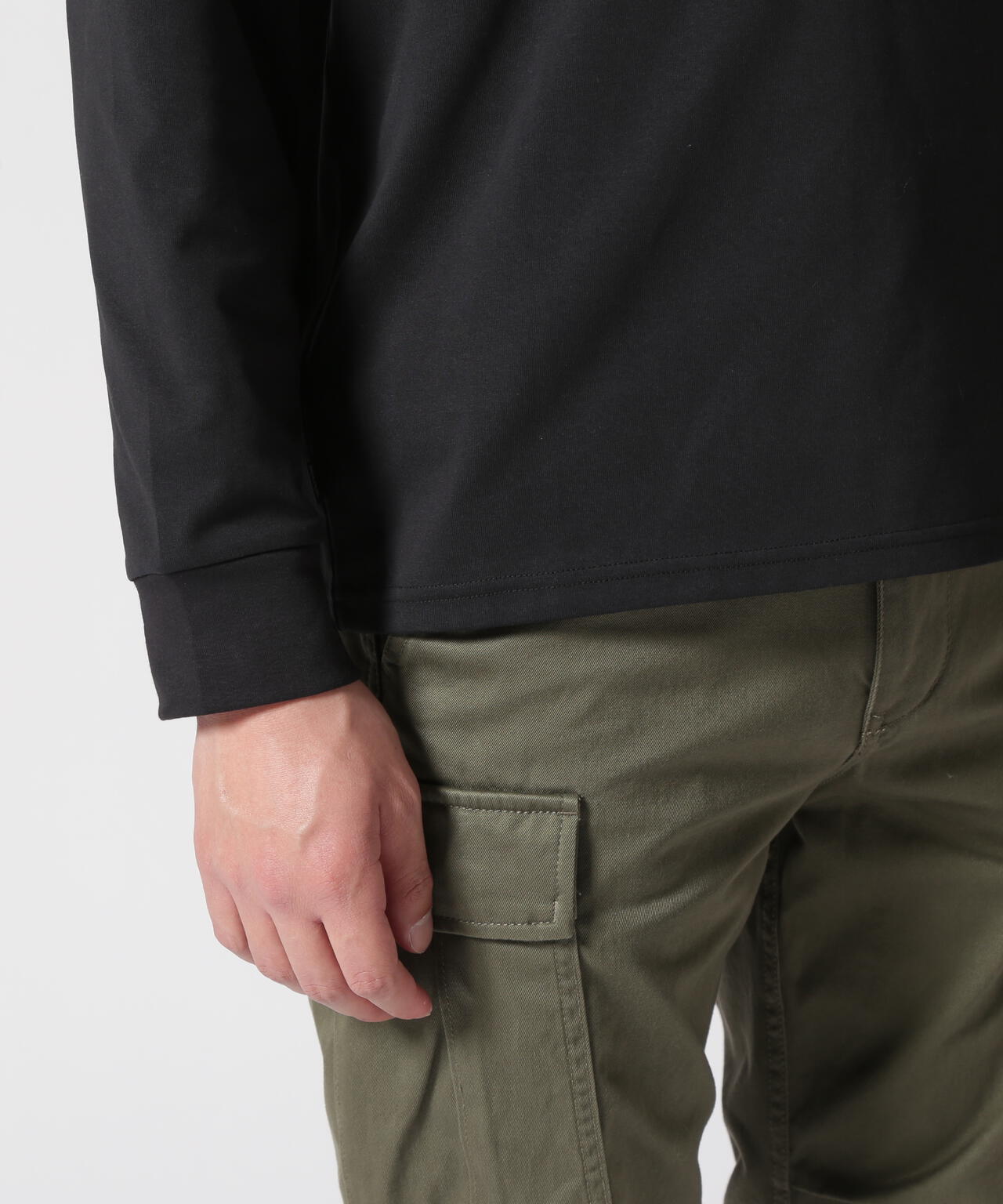 SY32 by SWEET YEARS /JACQUARD EMBOSS LOGO L/S T