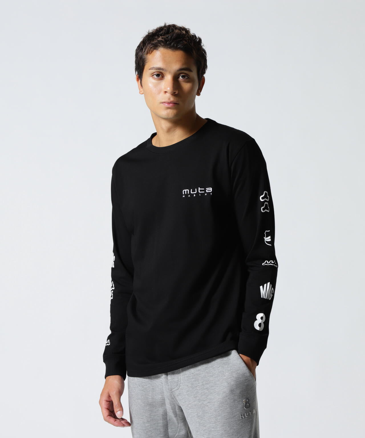 muta MARINE/ムータ マリン/別注Sleeve Print LS Tee