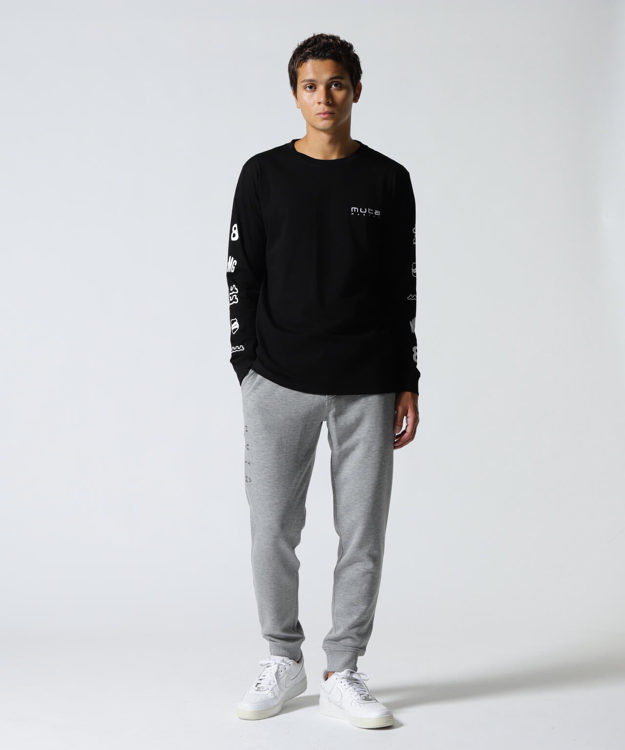 muta MARINE/ムータ マリン/別注Sleeve Print LS Tee