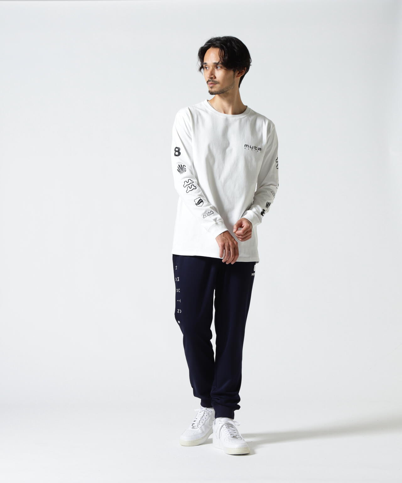 muta MARINE/ムータ マリン/別注Sleeve Print LS Tee