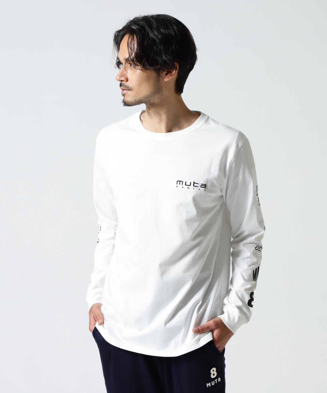 muta MARINE/ムータ マリン/別注Sleeve Print LS Tee