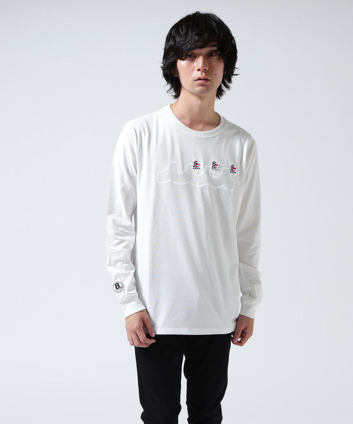 muta MARINE/ムータ マリン/別注 Three America Heart LS TEE
