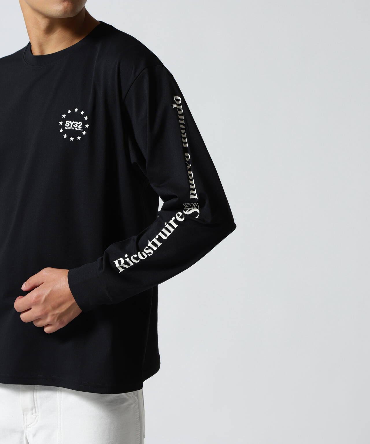 SY32 by SWEET YEARS/SLEEVE MESSAGE L/S TEE