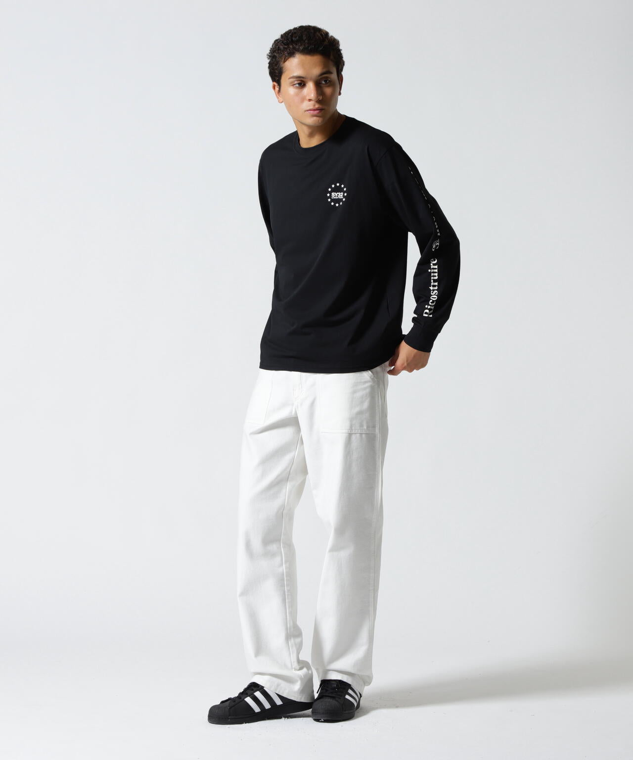 SY32 by SWEET YEARS/SLEEVE MESSAGE L/S TEE