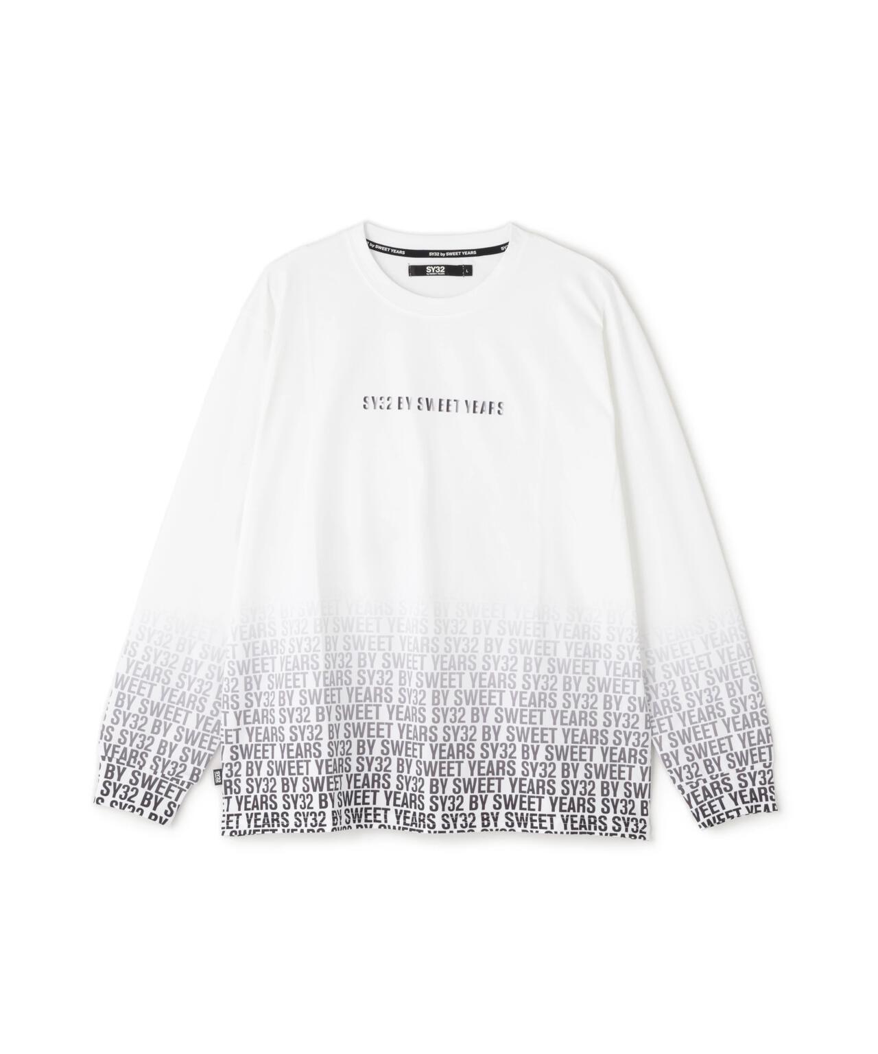 SY32 by SWEET YEARS/GRADATION LOGO L/S TEE