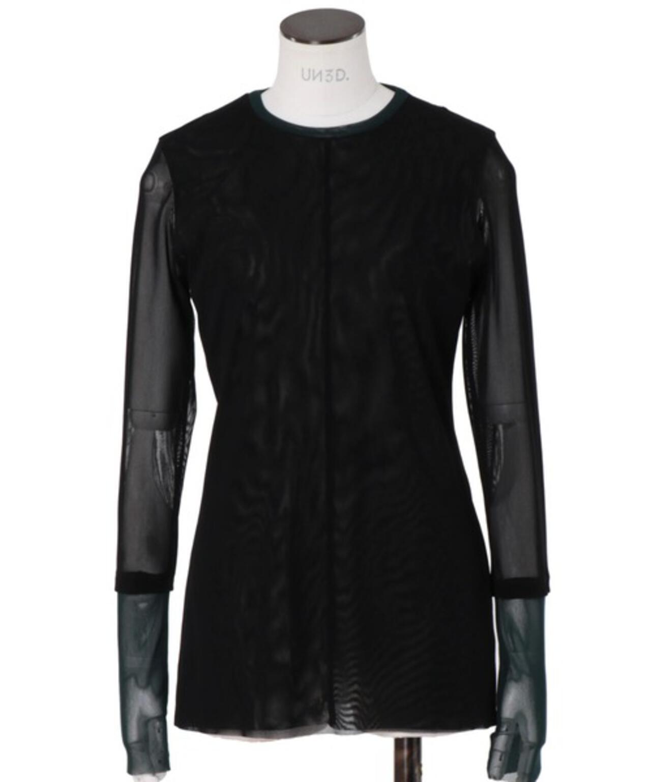 UN3D./アンスリード/WAVE LINE SHEER TOP/ウェーブラインシアートップ