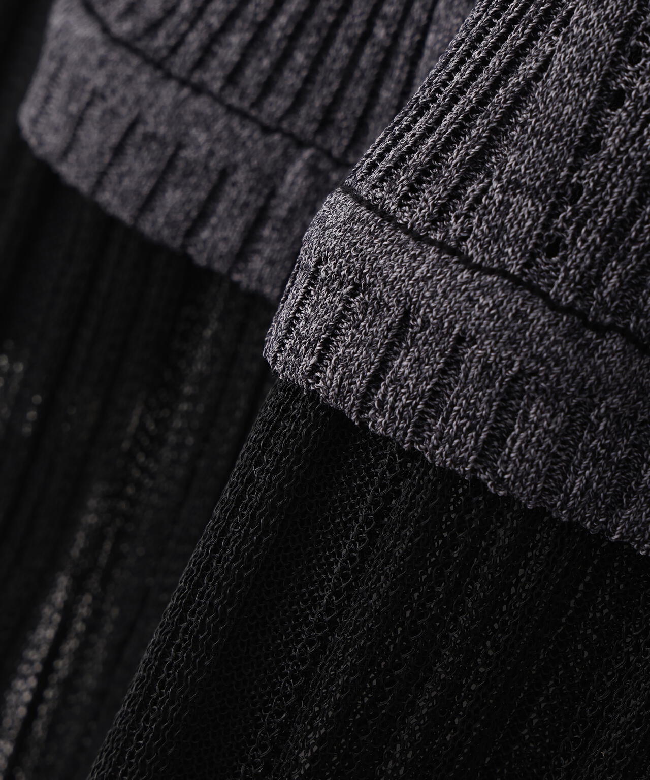 AULA AILA/アウラアイラ/BARE TOP SHEER RIB KNIT