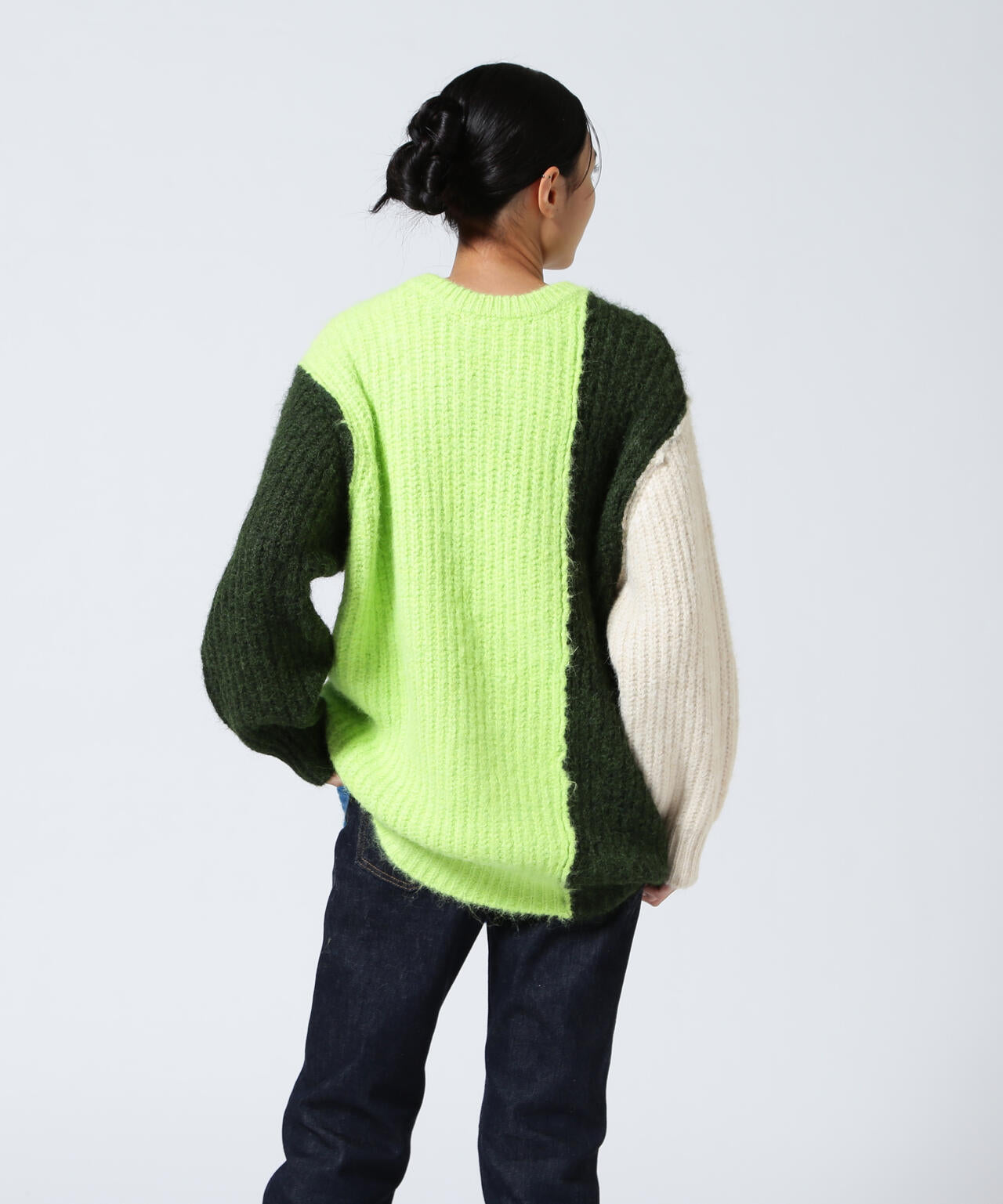 AULA AILA/アウラアイラ/2WAY COLOR BLOCK PULL KNIT