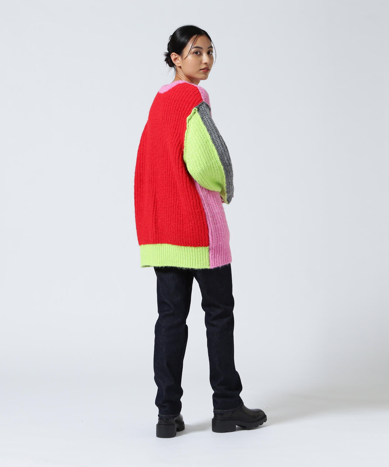 AULA AILA/アウラアイラ/2WAY COLOR BLOCK PULL KNIT