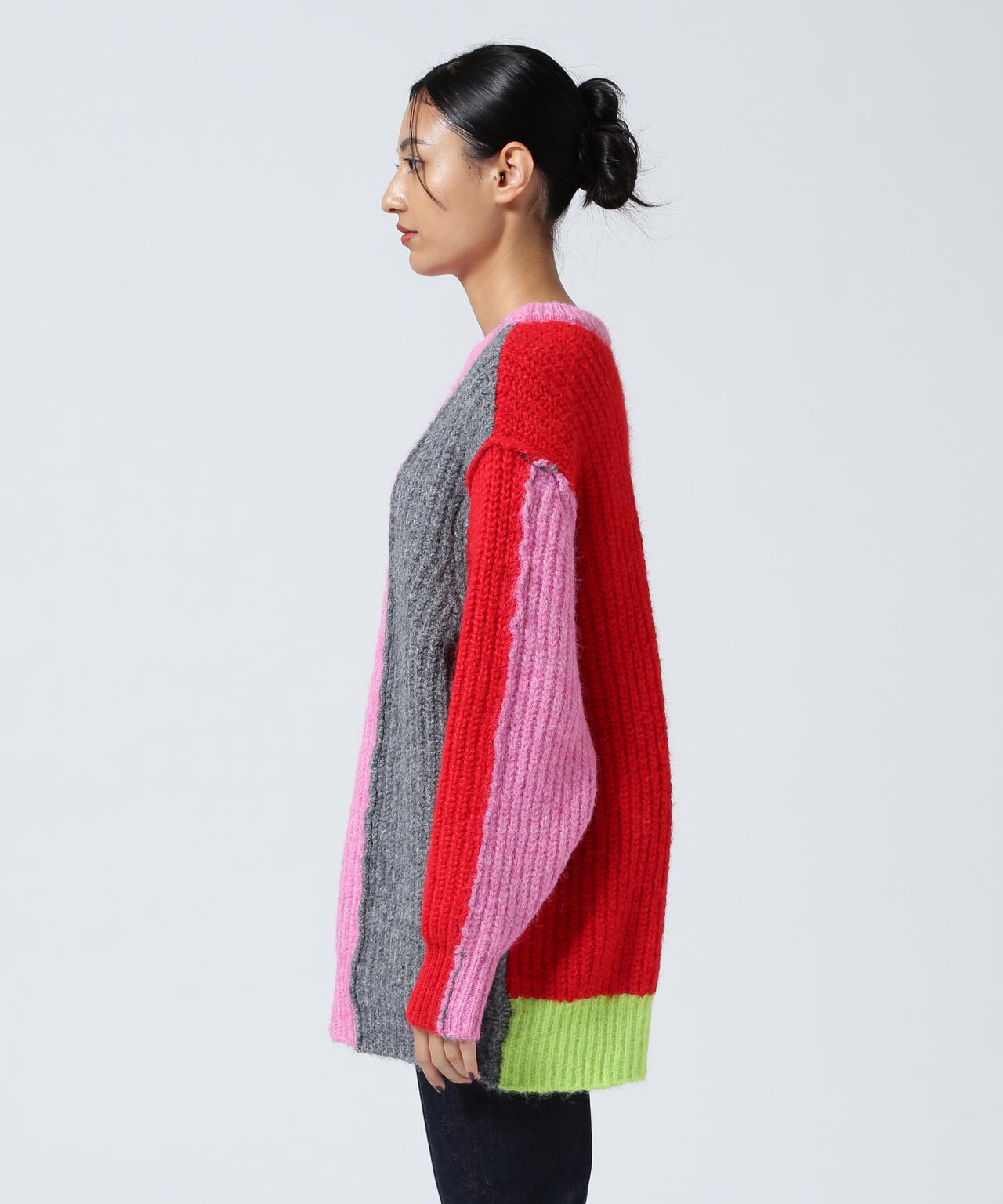 AULA AILA/アウラアイラ/2WAY COLOR BLOCK PULL KNIT