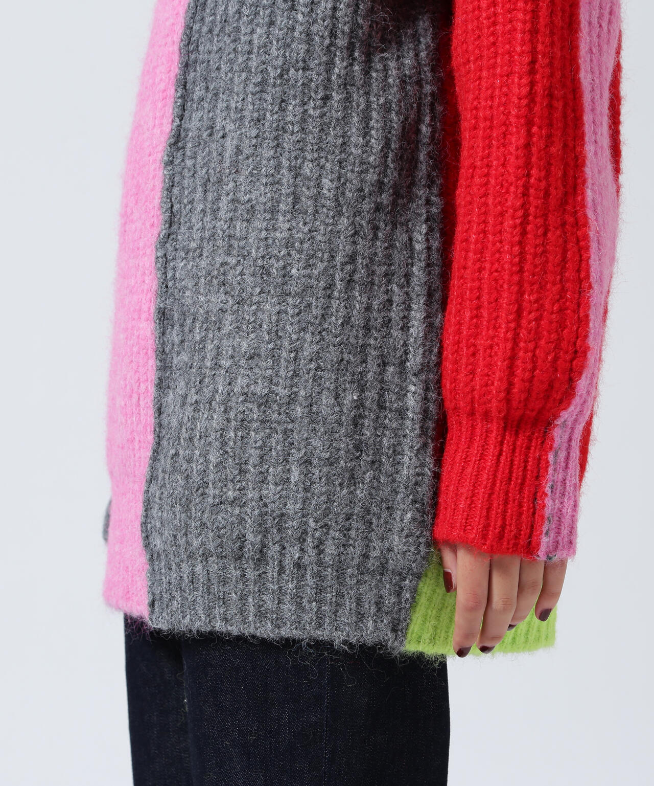 AULA AILA/アウラアイラ/2WAY COLOR BLOCK PULL KNIT