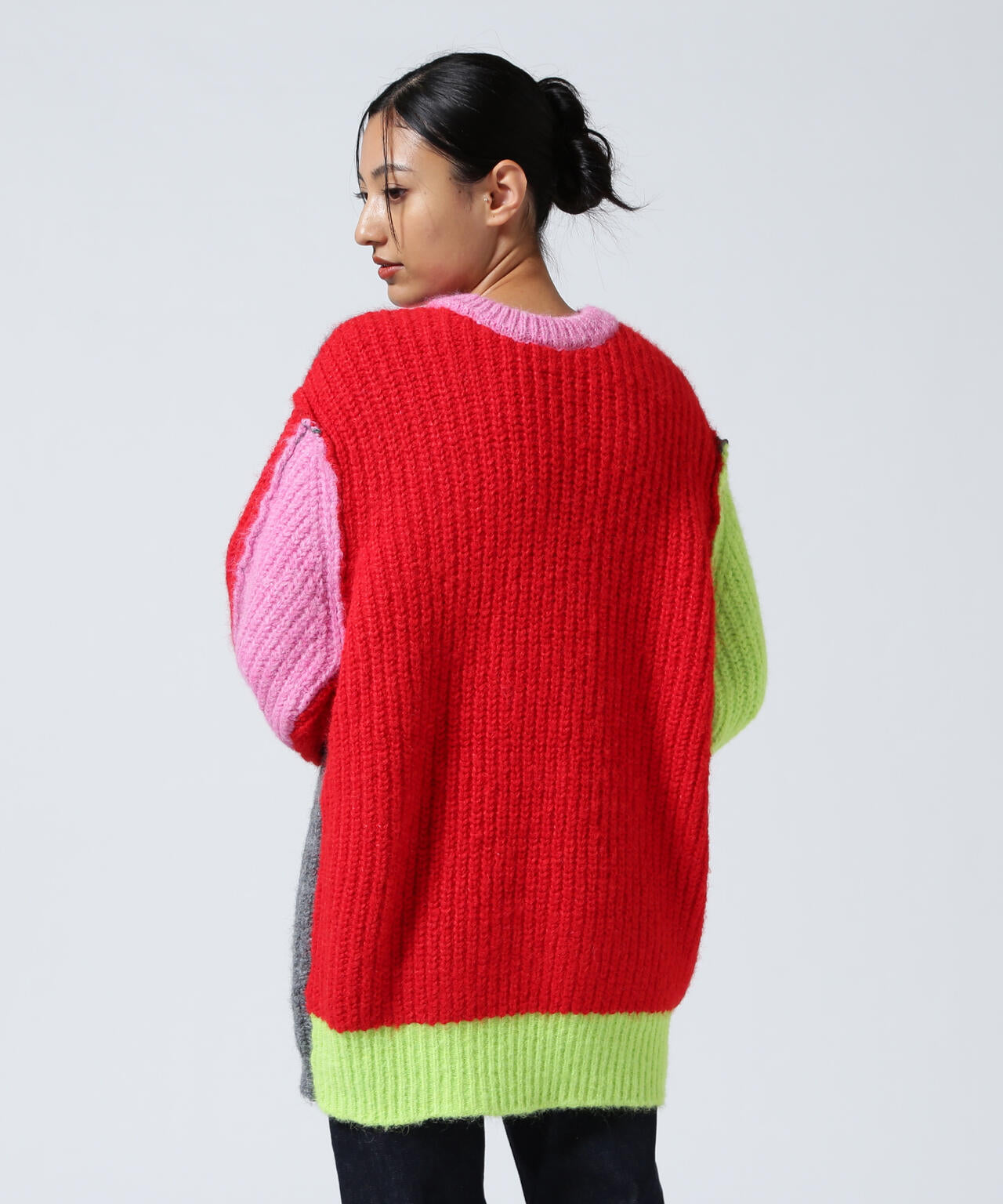 AULA AILA/アウラアイラ/2WAY COLOR BLOCK PULL KNIT