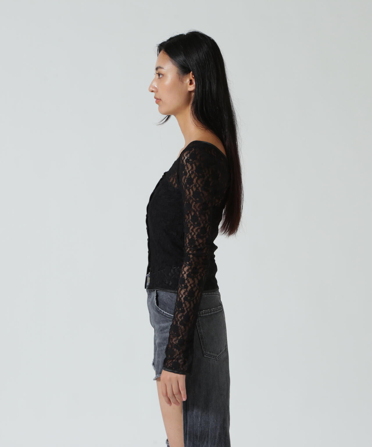 MITSUKI/ミツキ/LACE V NECK TOPS