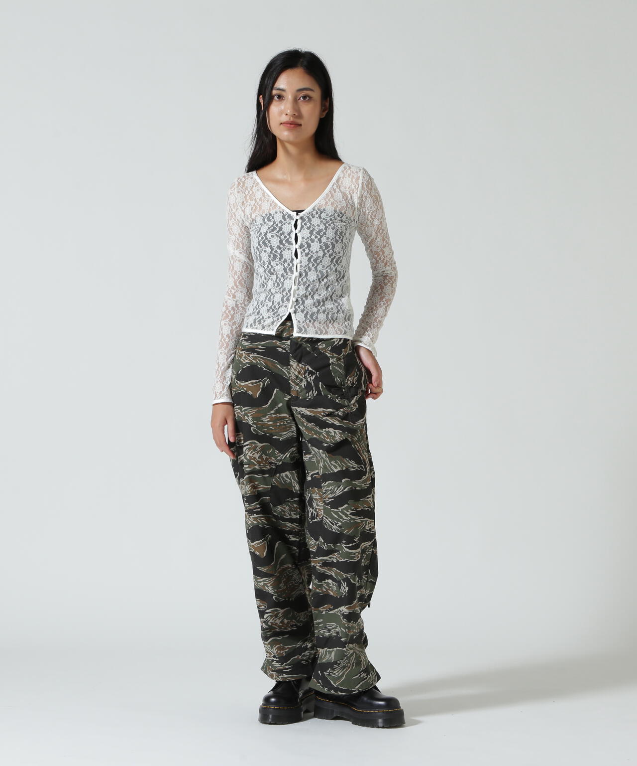 MITSUKI/ミツキ/LACE V NECK TOPS