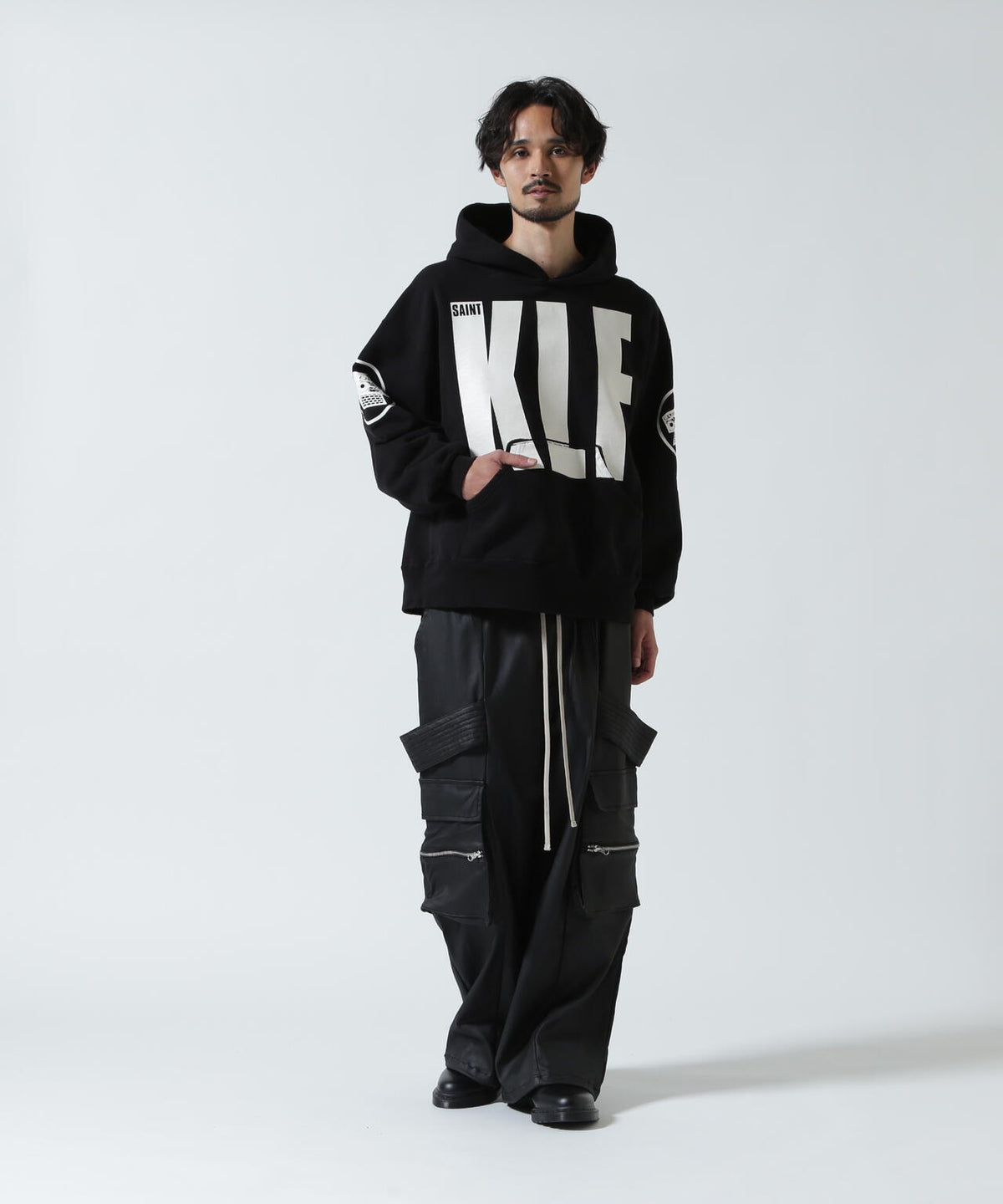 SAINT MICHAEL/セントマイケル/KLF HOODIE/KLF/BLACK