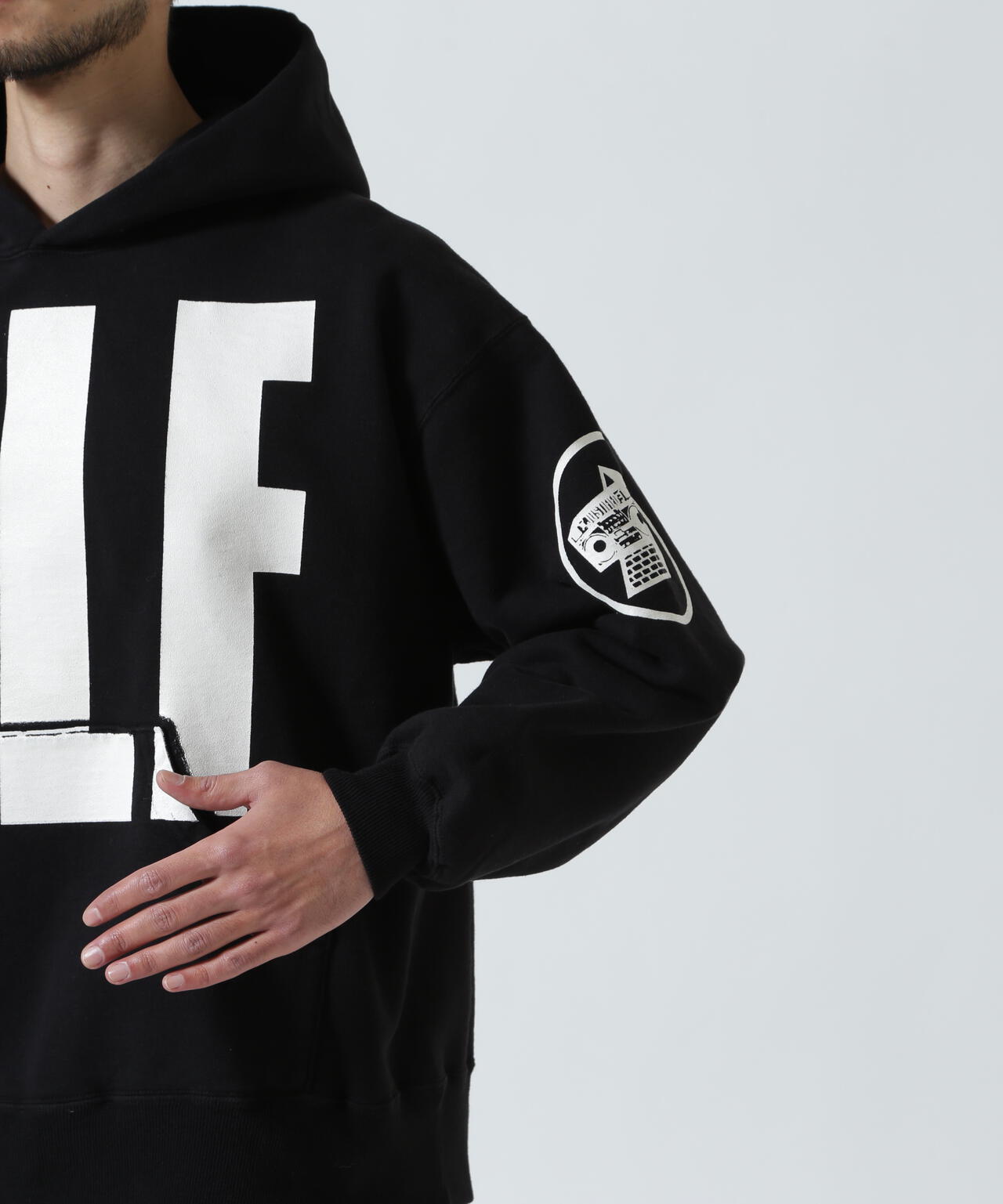 SAINT MICHAEL/セントマイケル/KLF HOODIE/KLF/BLACK
