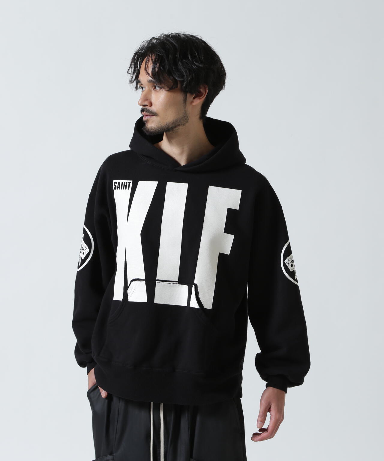 SAINT MICHAEL/セントマイケル/KLF HOODIE/KLF/BLACK