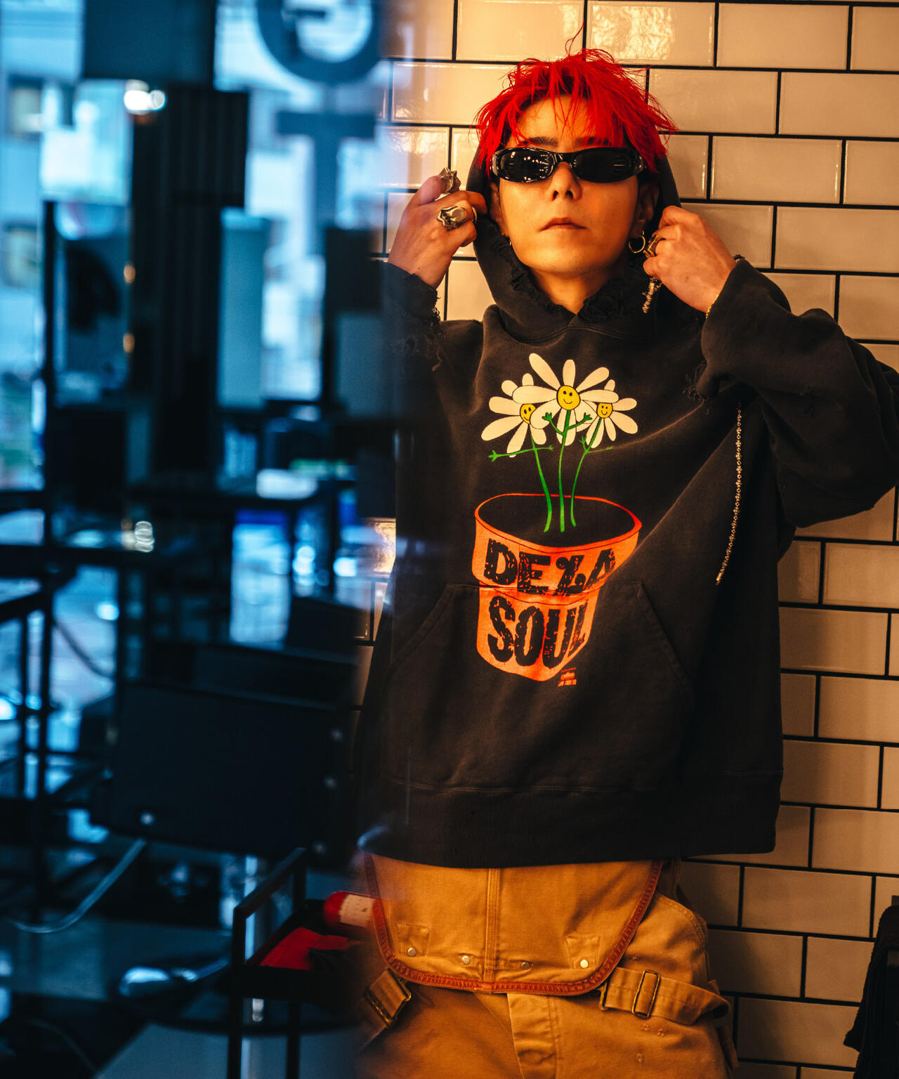 SAINT MICHAEL/セント マイケル/DLS_HOODIE/DE LA SOUL/BLACK