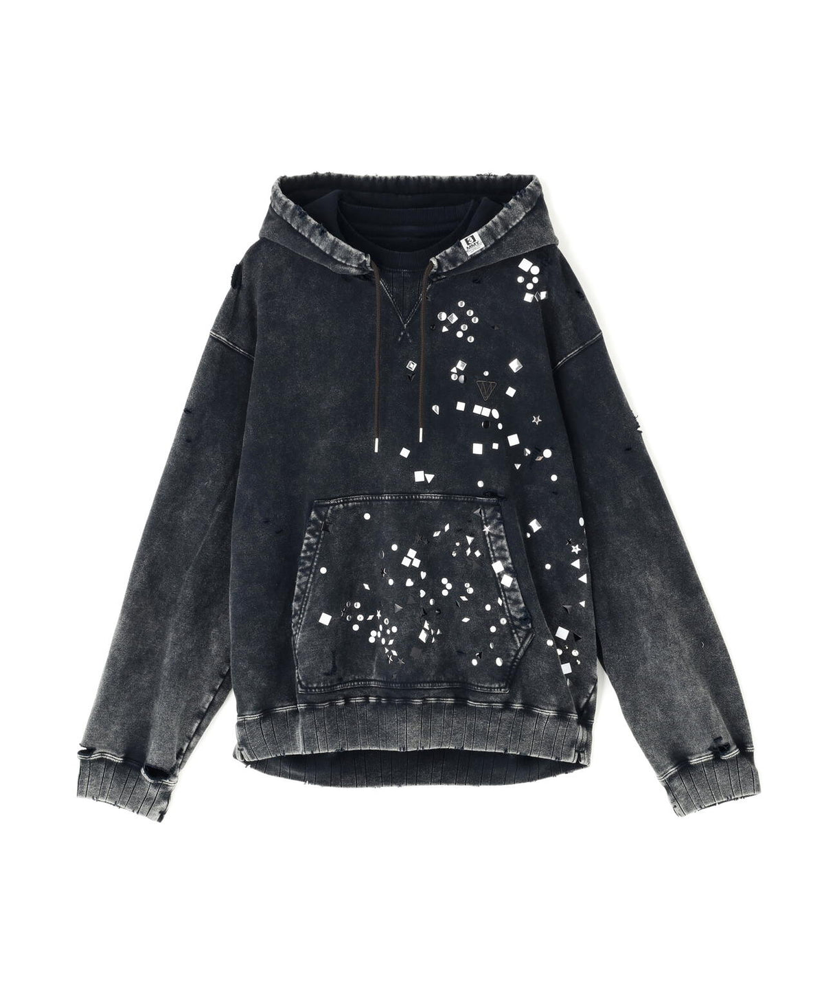 Maison MIHARAYASUHIRO/メゾン ミハラヤスヒロ/EMBELLISHED BLEACHED HOODIE