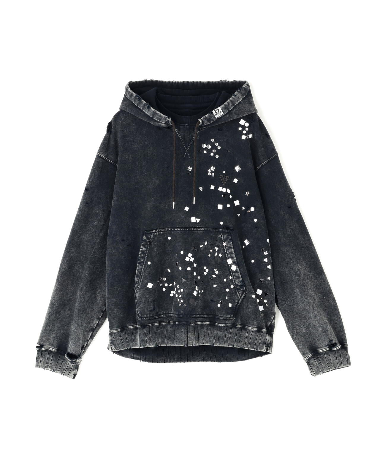 Maison MIHARAYASUHIRO/メゾン ミハラヤスヒロ/EMBELLISHED BLEACHED HOODIE