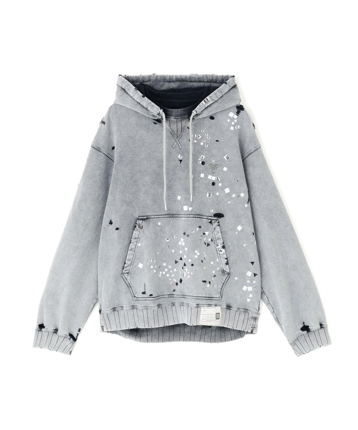 Maison MIHARAYASUHIRO/メゾン ミハラヤスヒロ/EMBELLISHED BLEACHED HOODIE