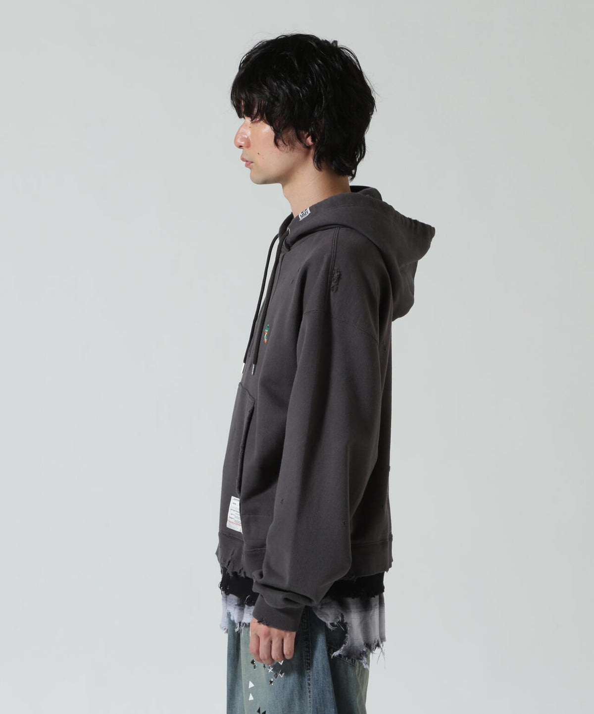Maison MIHARAYASUHIRO/メゾン ミハラヤスヒロ/TRIPLE LAYERED HALF ZIP HOODIE