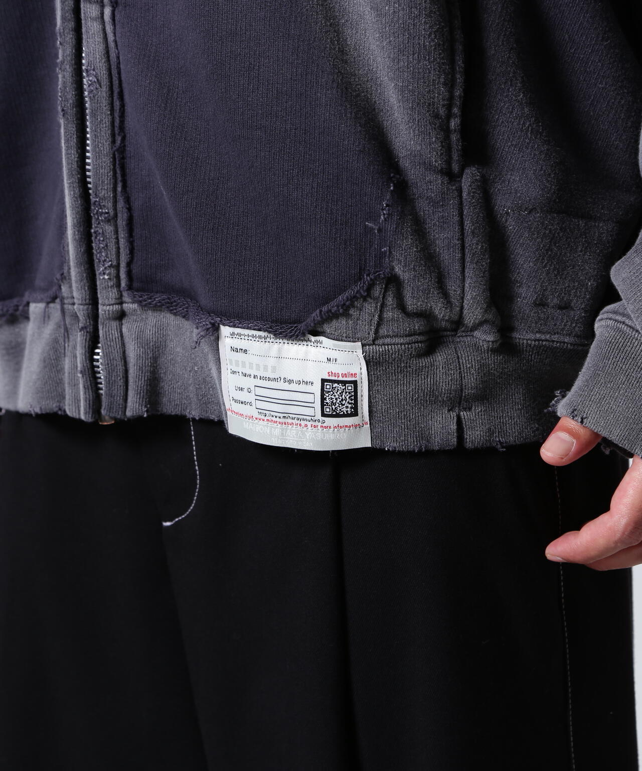 Maison MIHARAYASUHIRO/メゾン ミハラヤスヒロ/Sun Faded Like Zip-up Hoodie