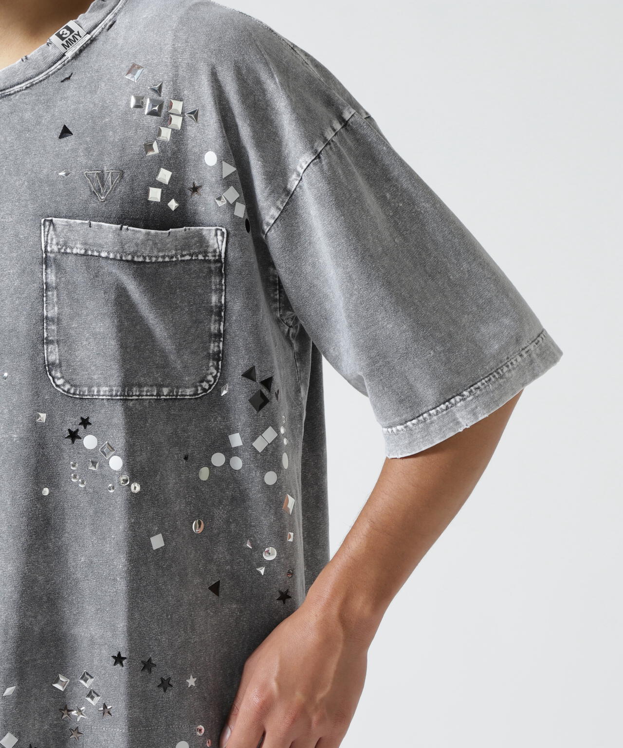 Maison MIHARAYASUHIRO/メゾン ミハラヤスヒロ/EMBELLISHED BLEACHED TEE