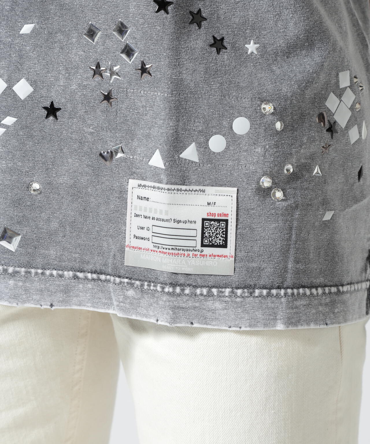 Maison MIHARAYASUHIRO/メゾン ミハラヤスヒロ/EMBELLISHED BLEACHED TEE