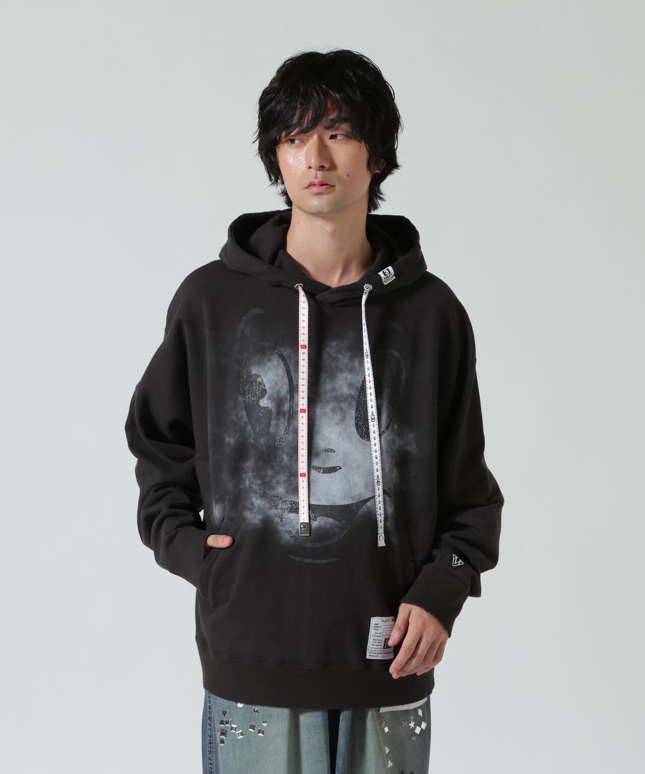 Maison MIHARAYASUHIRO/メゾン ミハラヤスヒロ/HAPPY FACE DISTRESSED HOODIE