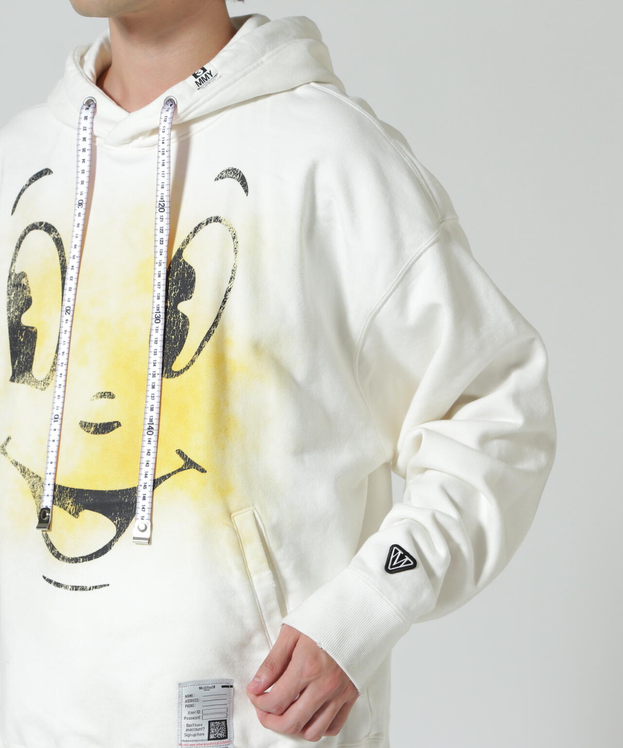 Maison MIHARAYASUHIRO/メゾン ミハラヤスヒロ/HAPPY FACE DISTRESSED HOODIE