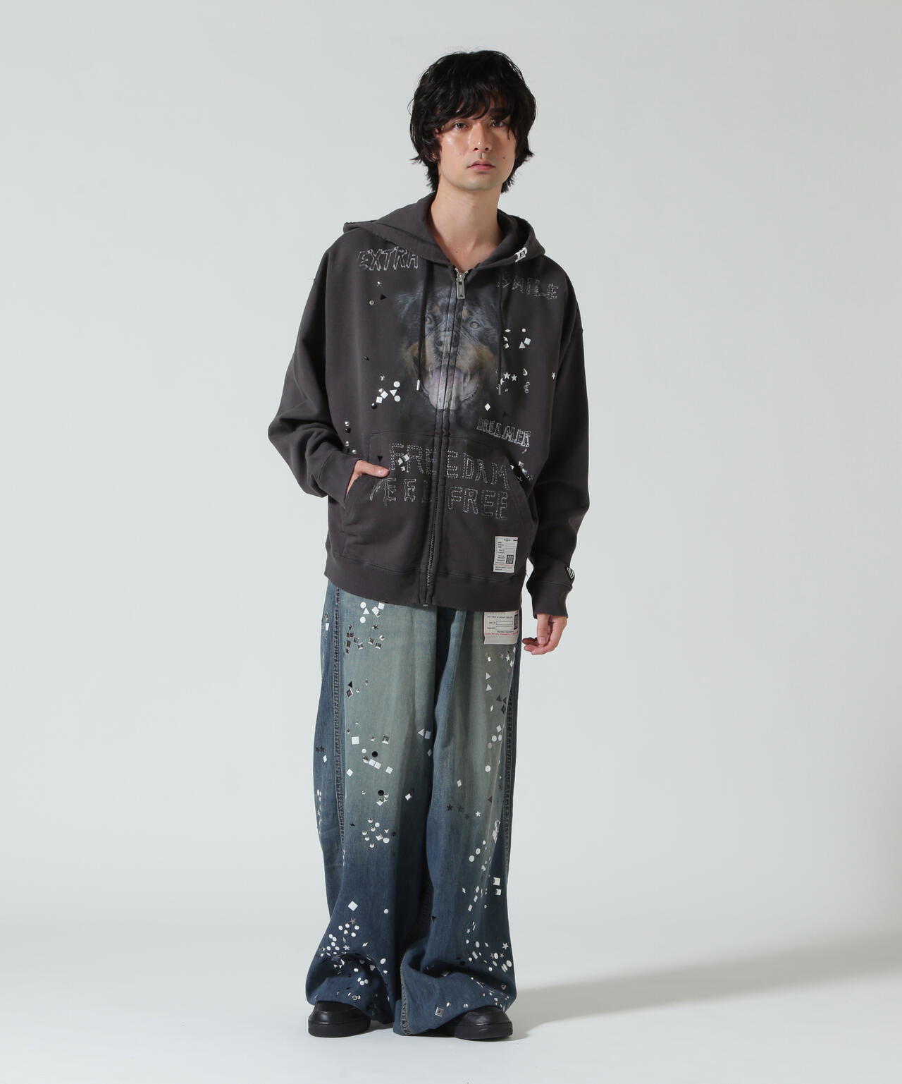Maison MIHARAYASUHIRO/メゾン ミハラヤスヒロ/EMBELLISHED DISTRESSED PARKA