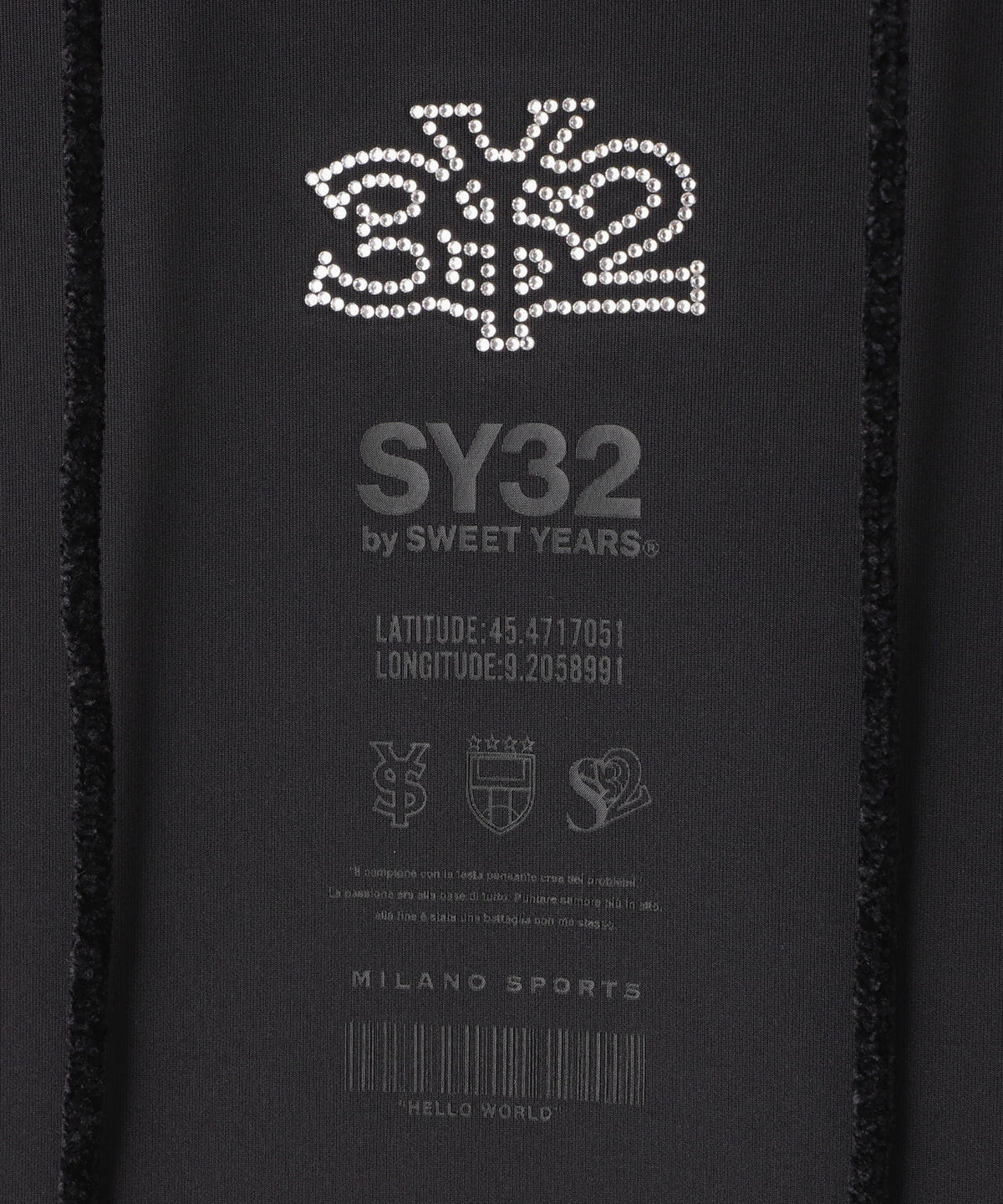 SY32 by SWEET YEARS /DOUBLEKNIT RHINESTONE LOGO