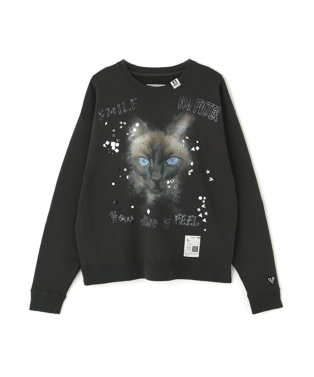 Maison MIHARAYASUHIRO/メゾン ミハラヤスヒロ/EMBELLISHED DISTRESSED SWEATSHIRT